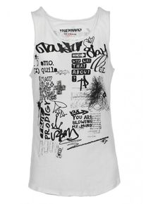Trueprodigy, Herren Tank-Top 'Stay cool', Schwarz / Weiß