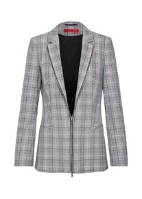 Hugo, Damen Blazer 'Alevia', Grau / Schwarz