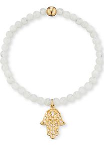 Engelsrufer, Damen Armband 'Erb-Hand-G-MO', Goldgelb / Weiß
