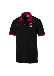 Puma, Herren Poloshirt 'AC Milan', Rot / Schwarz