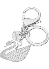 Swarovski, Damen Taschenanh&auml;nger 'Iconic Swan 5413623', Silber / Wei&szlig;