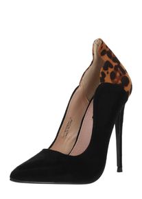 Lost Ink, Damen Pumps 'TAMMY CONTRAST BACK COURT', Sand / Schwarz
