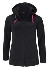 H.I.S. HIS JEANS, Damen Fleecejacke, Pink / Schwarz