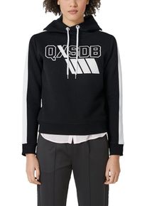 Q/S Designed By, Damen Structure-Hoodie, Schwarz / Weiß