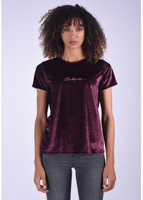 Kaporal5 Kaporal, Damen T-Shirt Trio Raisin in eleganter Samtoptik, Rot