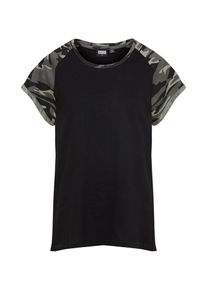 Urban Classics, Damen T-Shirt, Stone / Dunkelgrau / Schwarz