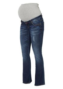 MAMALICIOUS, Damen Schlag- Umstandsjeans, Blue Denim