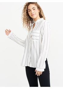 Abercrombie & Fitch Abercrombie & Fitch, Damen Bluse 'HF PREPPY SHIRTING CONTENT', Weiß