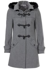 Heine, Damen Mantel, Graumeliert / Schwarz