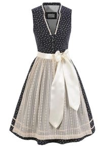 Marjo, Damen Dirndl, Creme / Nachtblau