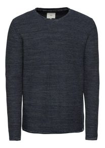 minimum, Herren Pullover 'reiswood 2.0', Dunkelblau / Hellgrau