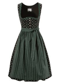 Marjo, Damen Dirndl, Grün / Schwarz