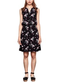 Q/S Designed By, Damen Luftiges Kleid, Creme / Rosa / Schwarz