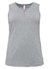 sheego Casual, Damen Tanktop, Graumeliert