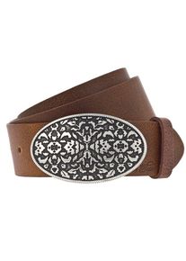 Tom Tailor, Damen G&uuml;rtel 4.0cm, Cognac