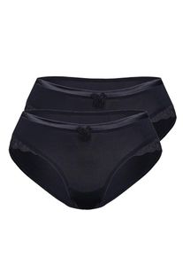 Sassa Mode Sassa, Damen Slip 'SHINY SATIN', Schwarz