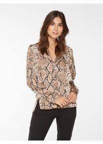 Y.A.S, Damen Hemd, Beige / Hellbeige / Dunkelbeige / Schwarz