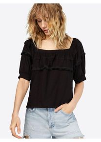 New Look, Damen Blusenshirt, Schwarz