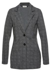 Boysen's BOYSEN'S, Damen Longblazer, Grau / Schwarz