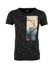 Q/S Designed By, Herren T-Shirt, Mischfarben / Schwarzmeliert