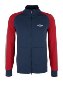 s.Oliver RED LABEL, Herren Sweatjacke, Blau / Grau / Rot