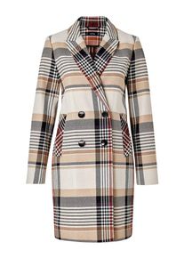 Hallhuber, Damen Mantel, Beige / Hellbeige / Rot / Schwarz