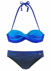 Lascana, Damen Bügel-Bandeau-Bikini, Blau