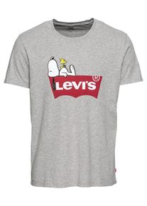 Levi's LEVI'S, Herren T-Shirt 'GRAPHIC SET-IN NECK 2', Graumeliert / Rot / Wei&szlig;