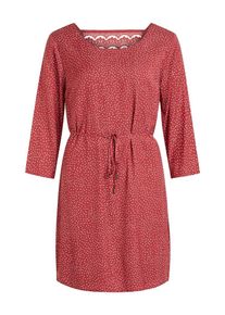 Vila, Damen Kleid, Rot / Weiß