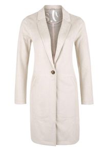 s.Oliver RED LABEL, Damen Leichter Velour-Mantel, Beige
