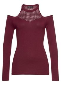 Melrose, Damen Pullover 'Ajour', Weinrot
