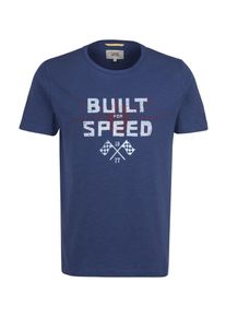 Camel Active, Herren T-Shirt, Blau / Burgunder / Weiß
