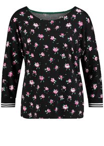 Gerry Weber, Damen Shirt 'Shiny', Pastellgrün / Pink / Schwarz / Weiß