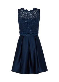 Laona, Damen Cocktailkleid mit Spitze, Dunkelblau