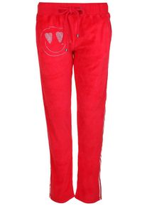 miss goodlife, Damen Hose 'Jogger Smiley', Rot