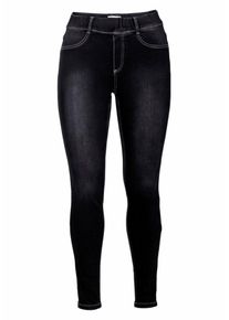 sheego Denim, Damen Stretchjeans 'Die Biker', Black Denim