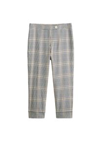 Violeta by Mango, Damen Hose 'Irenes', Ultramarinblau / Hellbraun / Schwarz / Perlweiß