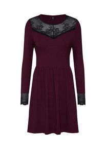 Only, Damen Kleid 'MOSTER', Weinrot / Schwarz
