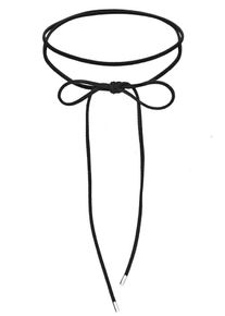 Elli, Damen Kette 'Schleife', Schwarz