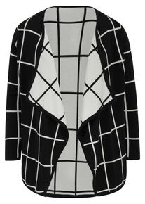 Emilia Lay, Damen Strickjacke, Schwarz / Weiß