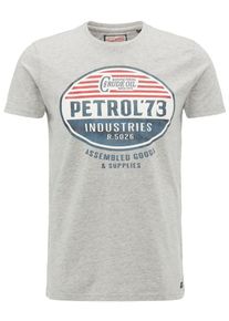 PETROL INDUSTRIES, Herren T-Shirt, Marine / Graumeliert / Rot