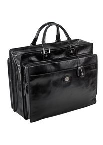 The Bridge, Herren Story Uomo Bordtasche Aktentasche Leder 45 cm, Schwarz