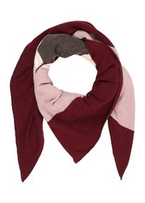 Zwillingsherz, Damen Dreickstuch, Creme / Bordeaux