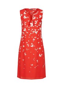 Street One, Damen Kleid, Hellrot / Perlweiß