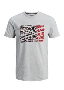 Jack & Jones JACK & JONES, Herren T-Shirt, Graumeliert