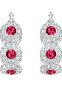 Swarovski, Damen Creole 'Angelic 5445998', Dunkelpink / Silber