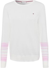 Tommy Hilfiger, Damen Pullover 'New Taly', Hellpink / Perlwei&szlig;