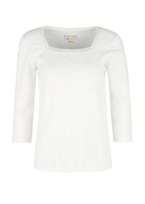 s.Oliver RED LABEL, Damen Langarmshirt 'Slub Yarn', Weiß