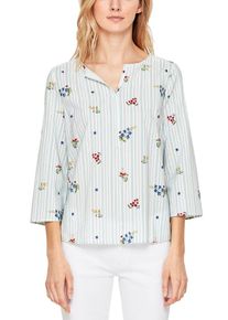 s.Oliver RED LABEL, Damen Bluse, Hellblau / Mischfarben / Weiß