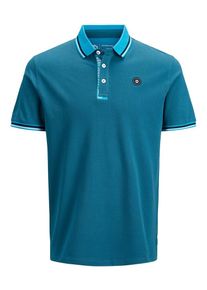Jack & Jones JACK & JONES, Herren Poloshirt, Blau / Neonblau / Hellblau